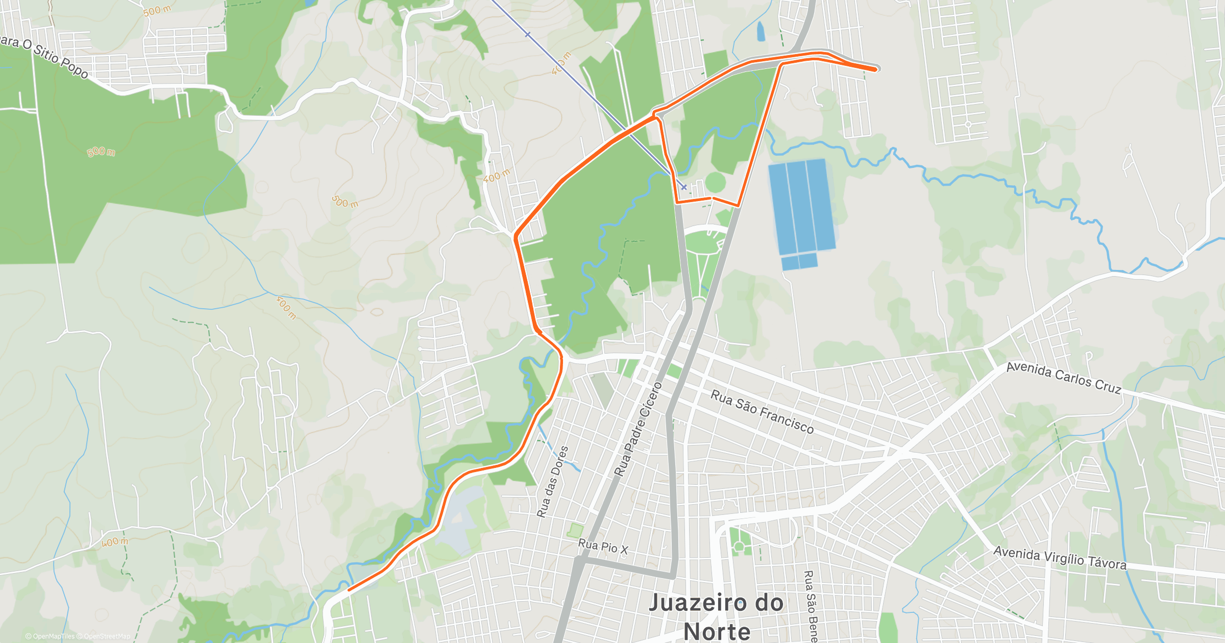Mapa oficial do 12K — Percurso Superação