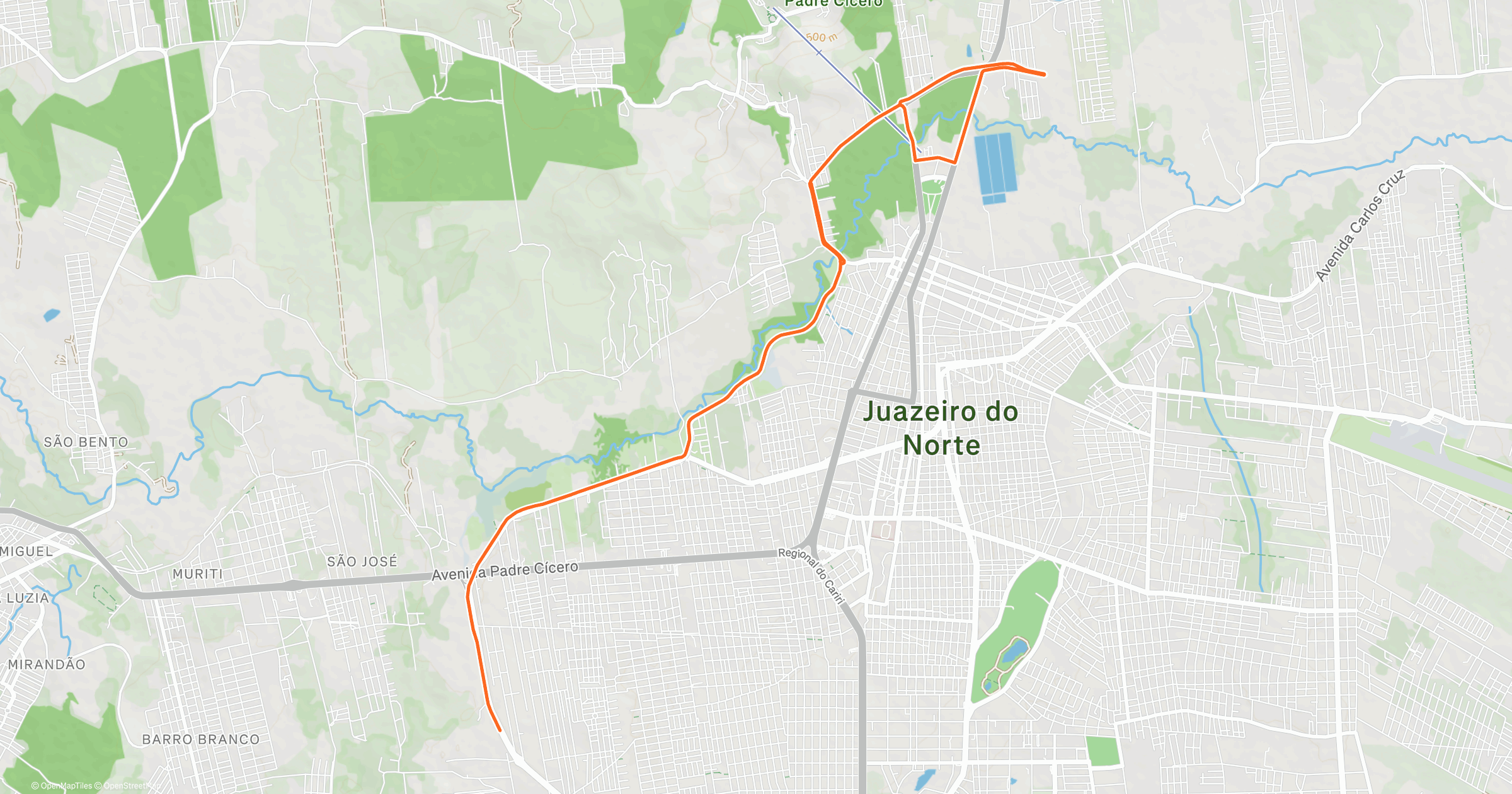 Mapa oficial do 21K — Meia Maratona